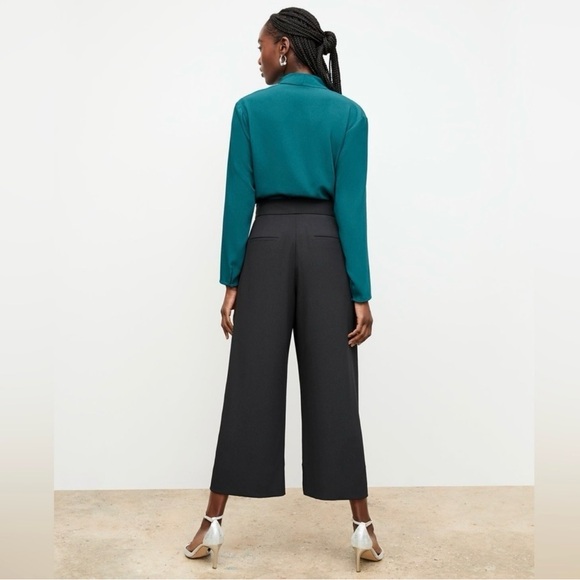 M.M. Lafleur The Zhou Wide Leg Culotte Eco Heavy Gray Size 10 - Picture 2 of 15